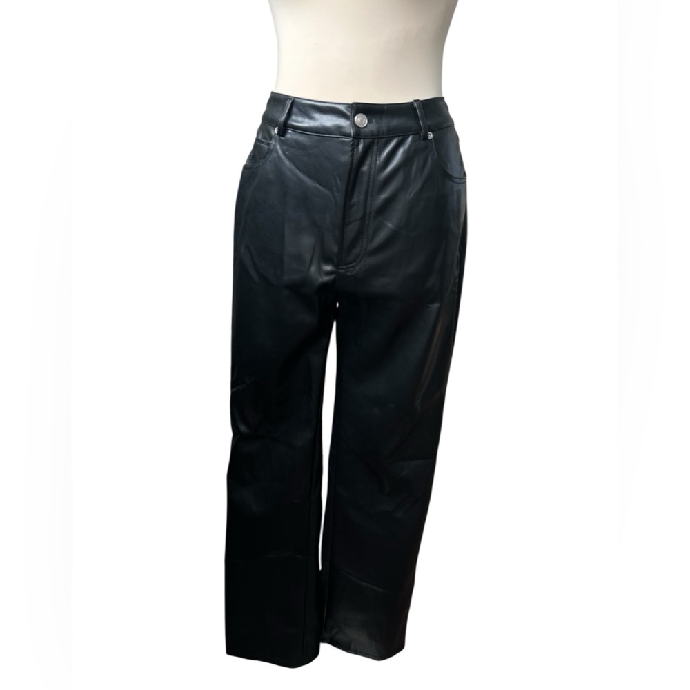 NWT Black High Waisted Faux Leather Pants
